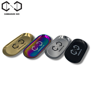 Cannadude420 Metal Tray Chrome ถาดเหล็ก ถาดรองกันหก ถาดโรล CND มี 4 สีให้เลือก E42