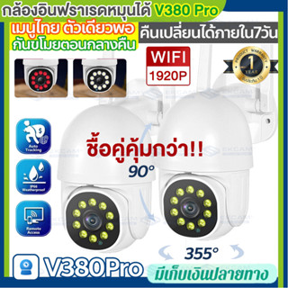 🇹🇭Ekcam[👍🏻ร้านไทย จัดส่งภายใน24ชม.] กล้องไร้สาย กล้องวงจรปิด สำหรับภายในบ้าน คืนวิสัยทัศน์HDกันน้ำและกันฝุ่นWiFi2.4G