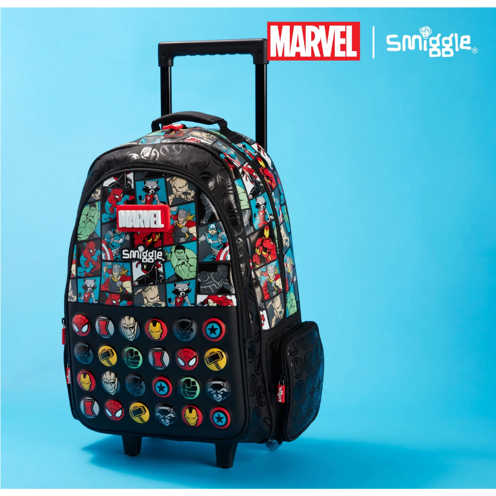 กระเป๋าล้อลากมาร์เวลล์สมิกเกิ้ล Smiggle - Marvel Illuminated Wheeled Bag with Squeegee