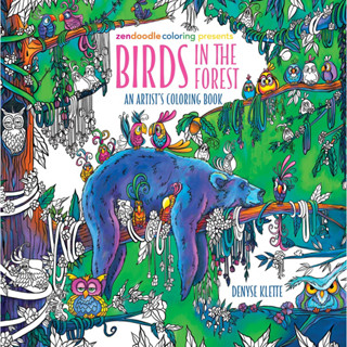 Birds in the Forest: An Artists Coloring Book นกในป่า: สมุดระบายสีของศิลปิน