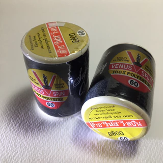 ด้ายวีนัส 550เมตร ขาว ดำ ตราVenus ราคา2 หลอด30 บาท