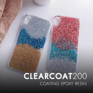 CLEARCOAT200 อีพ็อกซี่เรซิ่นใส แข็ง เงามาก ไม่ฉุน เคลือบใส งานเครื่องประดับ งาน diy เคลือบเคสมือถือ [ชุด L - 3 กก.]