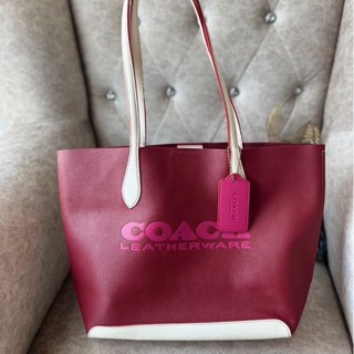 🌈กระเป๋าสะพายหนัง สีแดง มาใหม่
🔥💥NEW COACH Kia Tote In Colorblock