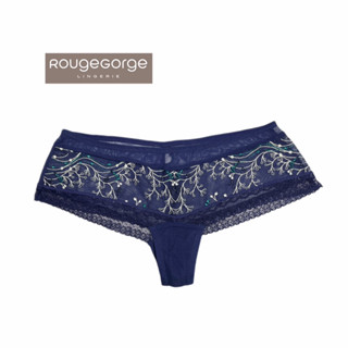 Rouge Gorge(รูจ จอร์จ) Lingerie Panty Bikini Sexyแบรนด์ฝรั่งเศส กางเกงชั้นในเซ็กซี่สีน้ำเงินดอกไม้ S XL