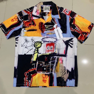 WACKO MARIA JEAN-MICHEL BASQUIAT HAWAIIAN SHIRT เสื้อเชิ้ตแขนสั้น แบรนด์แวคโค มาเรีย