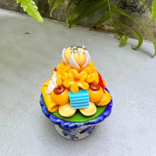 พานผลไม้ พานดินปั้น พระพิฆเนศ พานไหว้ พานบูชา พานส้ม พานขนมเปี๊ยะโชคลาภ ไข่โชคดี หมากพลู เครื่องถวาย