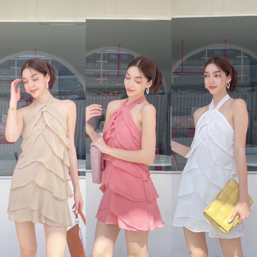 DRESS นนี้คือขายดีม๊ากกก พริ้วสุดๆ ใส่สบายจริงๆ เหมาะกับซัมเมอร์ซัมใจมากๆ โทนสีก็น่ารัก ลุคลูกคุณ ลูกเกา