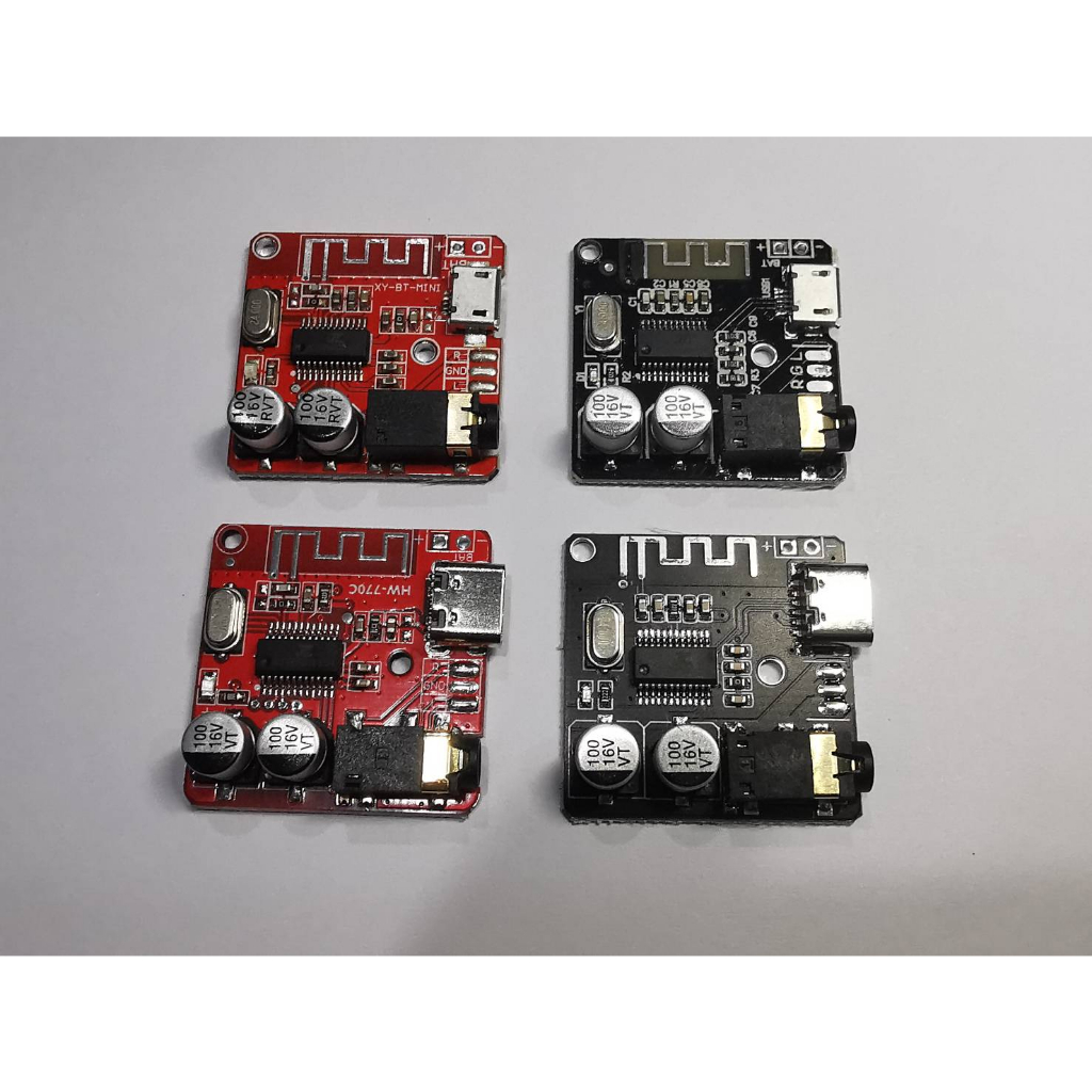 Bluetooth Audio board Receiver รับสัญญาณเสียงผ่านบลูทูช มีให้เลือก ไฟเลี้ยงแบบ Micro USB /TypeC Blue