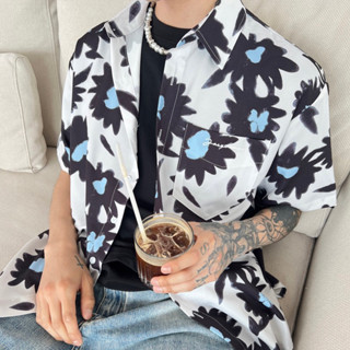 PAPA.XQ FLOWERS SHORT SHIRT🌷🔥✨*แขนสั้น* ( New! เข้าใหม่ พร้อมส่ง )