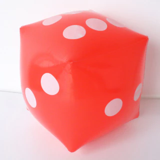 ของเล่นเกมส์ชายหาด ลูกเต๋าเป่าลม PVC ขนาดใหญ่ ลูกเต๋าพองลม [ขนาด]: 35 ซม. X 35 ซม. X 35 ซม.