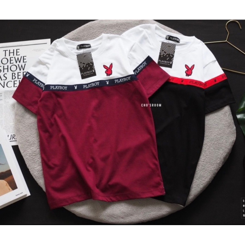 พร้อมส่ง เสื้อยืดแขนสั้น สีพื้น คอกลม ผ้าคอตตอน งานปักโลโก้ ใส่ได้ชาย-หญิง
