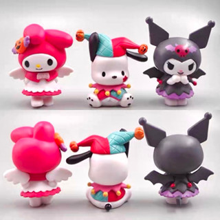 เซ็ต 3 โมเดล ซานริโอ้ คุโรมิ มายเม มายเมโลดี้ โปชาโกะ โปเชโกะ pochacco my melody kuromi โปชัคโกะ ฮัลโลวีน halloween