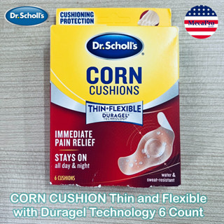 Dr. Scholls® CORN CUSHION Thin and Flexible with Duragel Technology 6 Count พลาสเตอร์แปะตาปลา 6 ชิ้น บางและยืดหยุ่น