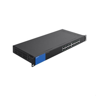 LINKSYS LGS124 24-Port Unmanaged Gigabit Switch เน็ตเวิร์คสวิตช์สำหรับธุรกิจ รับประกันตลอดอายุการใช้งาน LGS124-AP