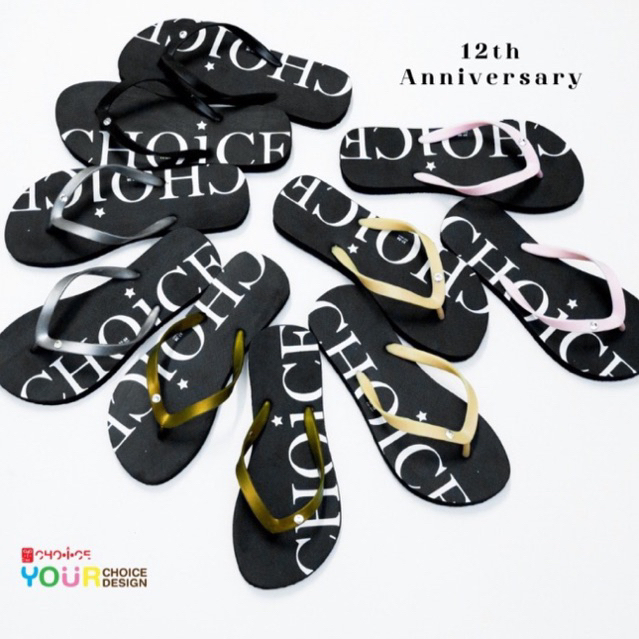 ฉลองครบรอบ 12 ปี รองเท้าแตะหูหนีบ LOGO CHO-I-CE