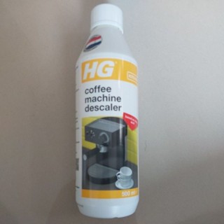 Hg descaler for espresso and pod coffee machine น้ำยาทำความสะอาดเครื่องชงกาแฟ 500 ml.