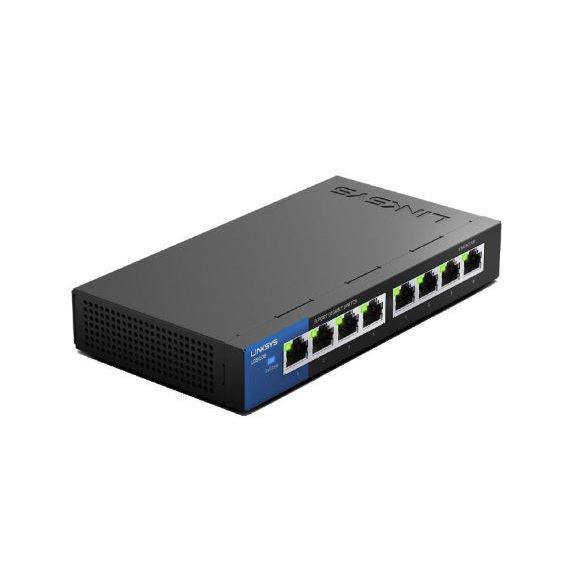 LINKSYS LGS108 8-Port Unmanaged Gigabit Switch เน็ตเวิร์คสวิตช์สำหรับธุรกิจ LGS108-AP