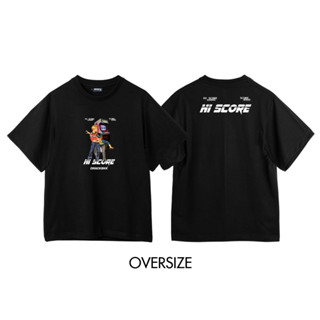 DRACK - HI SCORE สีดำ เสื้อยืด OVER SIZE