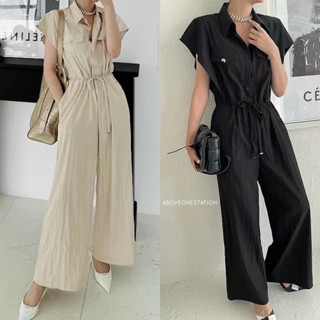 New!!! Jumpsuit ทรงแขนล้ำขายาวแต่งกระเป๋าคู่ detail รูดผูกเข้าตัวน่ารัก style เกาหลีงานสวยจัดด่วนค่ะ