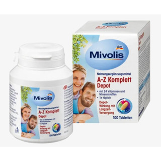 Mivolis วิตามินรวม A-Z สำหรับผู้ใหญ่  Mivolis A-Z Komplett Depot ab 50 จากเยอรมัน 100 เม็ด Exp 09/2025