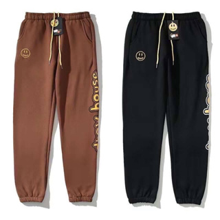 DREW HOUSE BY JUSTIN BIEBER SMILEY FACE MASCOT LOGO PRINT COTTON PANTS ดรูเฮาส์ สไมลีย์ เฟซ