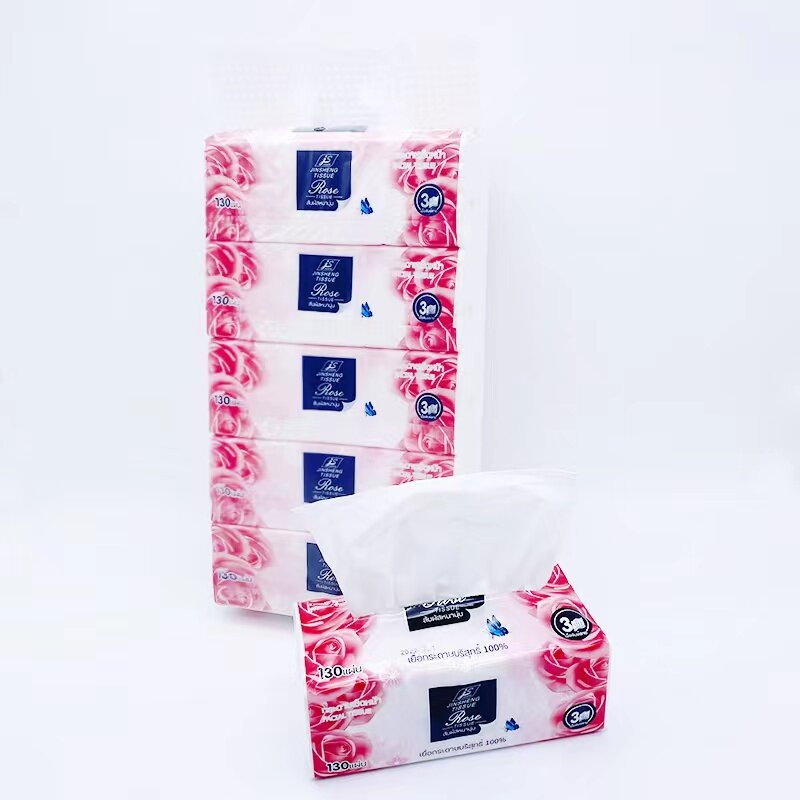 ZJ-05 【ยกแพ็ค5ห่อ】กระดาษทิชชู่ ห่อยาว หนา 3 ชั้น ห่อละ 130 แผ่น ขนาด 18.2*17.5 ซม.