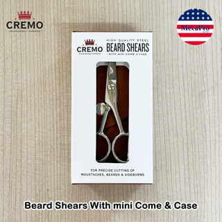 Cremo® Beard Shears With mini Come &amp; Case กรรไกรตัดแต่งหนวดเคราสำหรับพกพา กรรไกร แต่งหนวด อุปกรณ์แต่งหนวดเครา