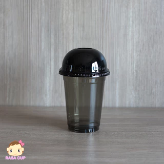 [FC16B-0100] แก้ว PET 16oz รุ่น FC16 สีดำ (มาใหม่) ปากกว้าง 98 มม. บรรจุ 100 ใบ (มีตัวเลือกฝาด้านใน)