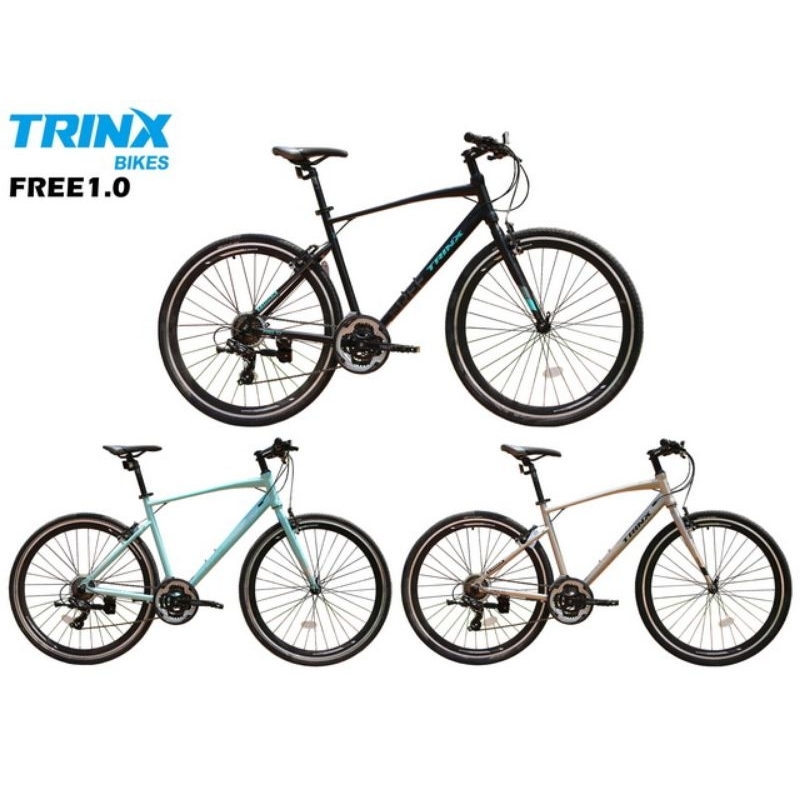 จักรยานไฮบริด TRINX FREE1.0 เฟรมอลูมิเนียม เกียร์21สปีด