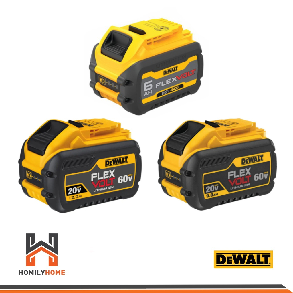 DEWALT แบตเตอรี่ Flexvolt 60V/20V 12.0Ah รุ่น DCB612 9.0AH รุ่น DCB609 6.0Ah รุ่น DCB606