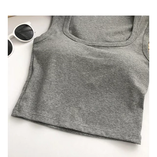 เสื้อกล้ามแฟชั่นแขนกุด B-074 เนื้อผ้านิ่มใส่สบาย มีฟองน้ำในตัว มีหลายสี