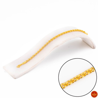 LSW สร้อยข้อมือทองคำแท้ 1 สลึง (3.79 กรัม) ลายทาโร่ห่าง BC-237