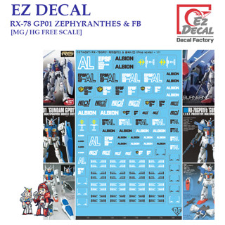 ดีคอลน้ำ [EZ DECAL]CSTM97 RX-GP01 ZEPHYRANTHES &amp; FB   [FREE SCALE] Water Decal CSTM97