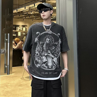 เสื้อยืดผู้ชายโอเวอร์ไซส์ fear of god เสื้อy2k เสื้อมินิมอล เสื้ออปป้า เกาหลี