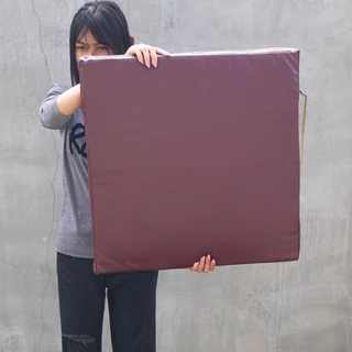 เบาะนั่งสมาธิ อาสนะหนัง PVC มีซิปถอดได้ มีหลายสี ขนาด 60 x 60 ซม. หนา 4 ซม.