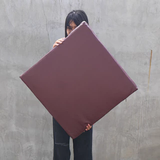 เบาะนั่งสมาธิ อาสนะหนัง PVC มีซิปถอดได้ มีหลายสี ขนาด 60 x 60 ซม. หนา 4 ซม.
