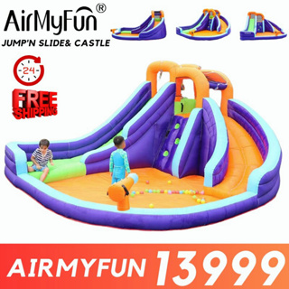 สไลด์กลางแจ้งสำหรับเด็ก Bouncy Castle สระว่ายน้ำ สวนสนุกสำหรับเด็ก Inflatable Slide Trampoline