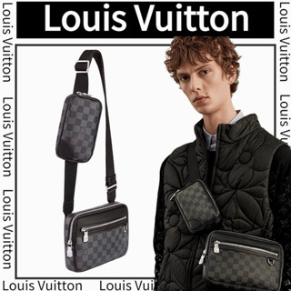 หลุยส์วิตตอง  Louis Vuitton  ชุดสองชิ้น / กระเป๋าใส่เหรียญ / กระเป๋าสะพายข้างผู้ชาย / กระเป๋าสะพายไหล่  / ให