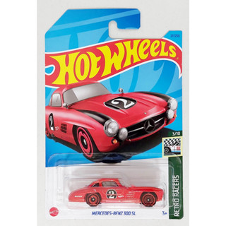 55HW โมเดลรถฮอตวิล รถเบนซ์ ขนาดเล็ก Diecast Car Model Hot wheels 🔆 Mercedes Benz 300 SL rd ความยาวรถประมาณ 7.0 ซม