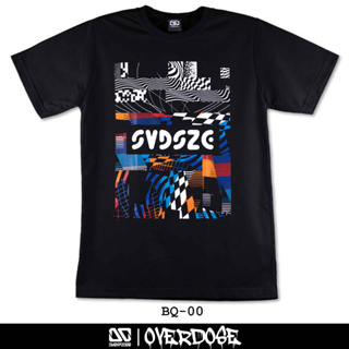 Overdose T-shirt เสื้อยืดคอกลม สีดำ รหัส BQ-00(โอเวอโดส)