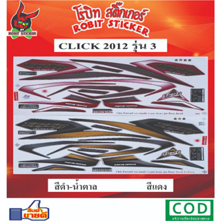 สติกเกอร์ติดรถมอเตอร์ไซค์ CLICK Forwavd 125-I 2012 รุ่น3