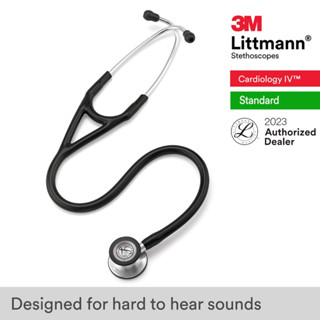 3M Littmann Cardiology IV, 27 inch #6152 (Black Tube, Standard-Finish Chestpiece, Stainless Stem and Eartubes)