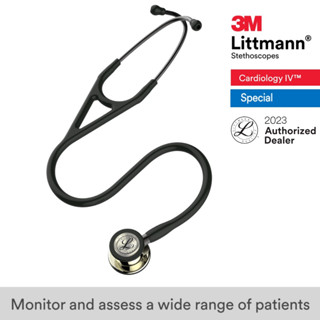 3M Littmann Cardiology IV, 27 inch #6179 (Black Tube, Champagne-Finish Chestpiece, Stainless Stem &amp; Eartubes)