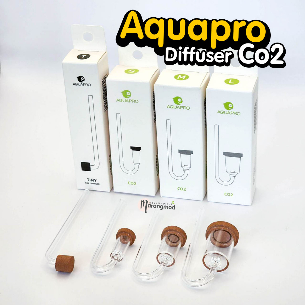 Diffuser Co2 แบรนด์ Aquapro หัวดิฟคาร์บอน ฟองละเอียด | Marangmod