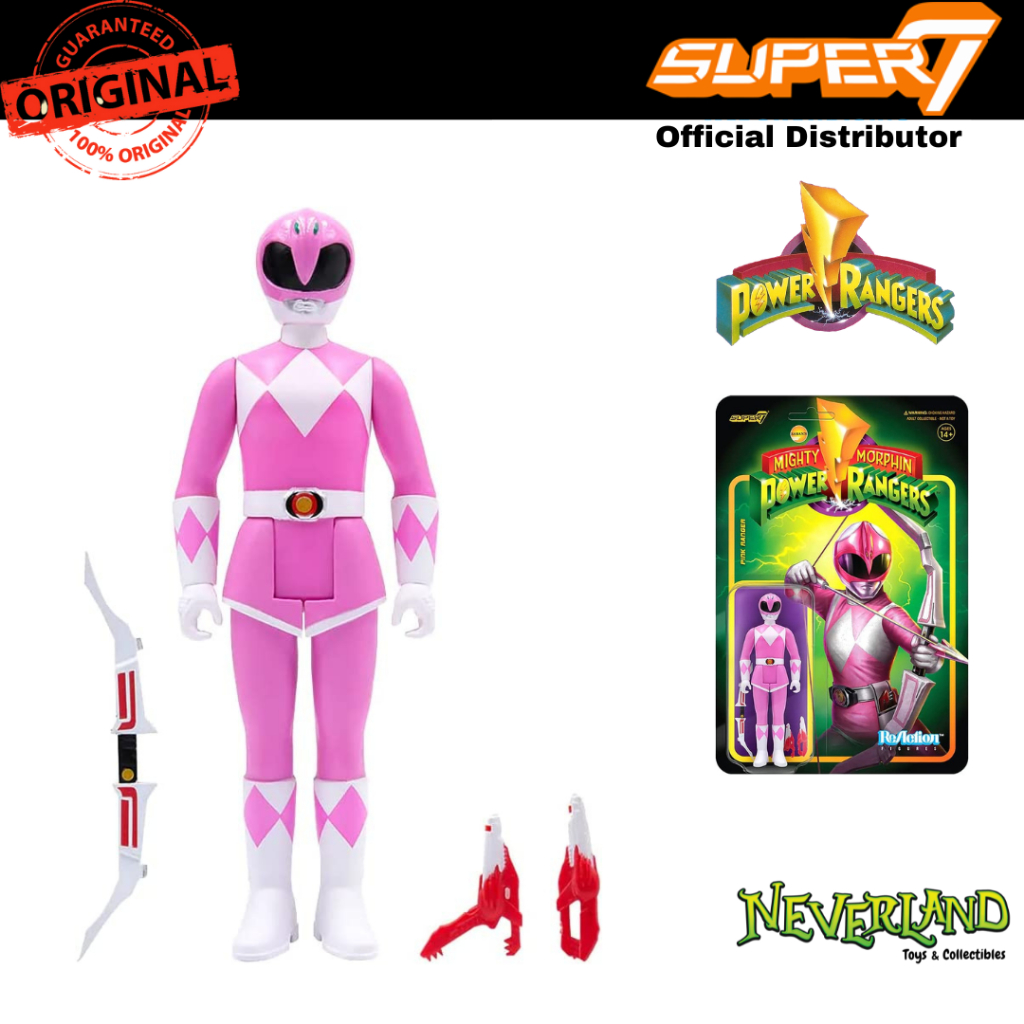 Super7 Mighty Morphin Power Rangers Pink Ranger Wave 2 Reaction Figure