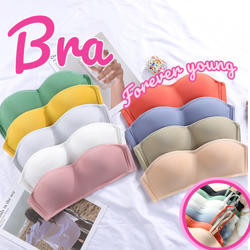 132 เสื้อชั้นในดันทรง เสื้อชั้นใน ถอดสายได้ บราเกาะอก ใส่ได้ 2 แบบ มีหลายสีให้เลือก F8Ul