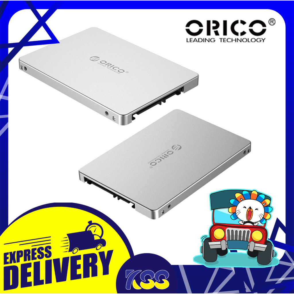 การ์ดแปลงเอสเอสดี กล่องใส่ SSD ORICO M.2 NGFF/MSATA TO SATA Convertor Silver รุ่น MS2TS เปิดบิลได้ พร้อมส่ง