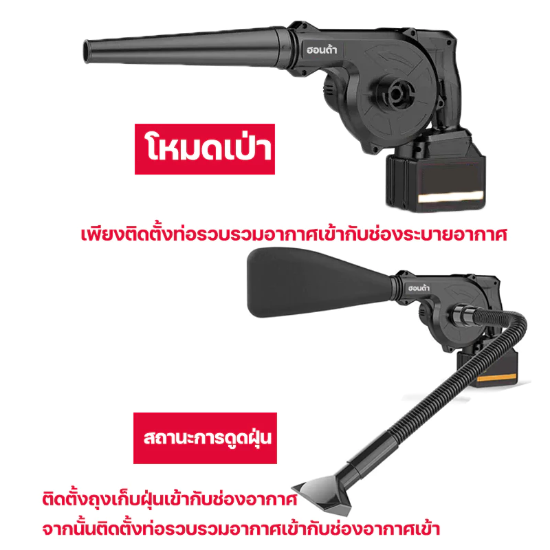 เครื่องเป่าลมไฟฟ้า เป่าลมและดูดฝุ่น ปรับระดับแรงลมได้ thumbnail 7