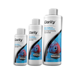 Seachem Clarity ผลิตภัณฑ์ทำให้น้ำใส แก้ปัญหาน้ำขุ่นทุกประเภท สำหรับตู้ปลาน้ำจืดและน้ำทะเล