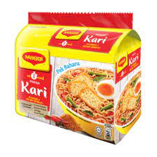 【พร้อมส่ง】บะหมี่กึ่งสำเร็จรูป มาเลย์ แม็กกี้ รสแกงกาหรี่ ฮาลาลยกแพค 5ซอง x 79กรัม Maggi Kari